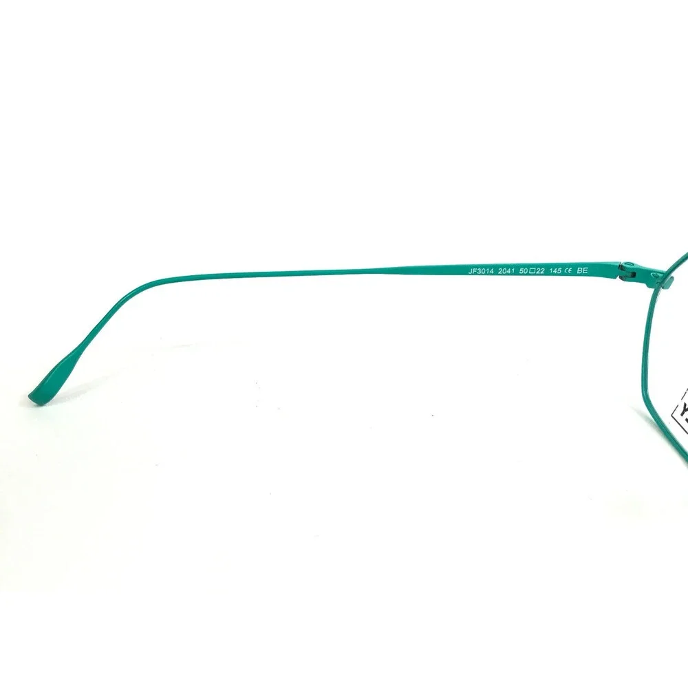 J.F. Rey Eyeglasses Frames JF3014 2041 Matte Navy Blue Aqua Hexagonal 50-22-145